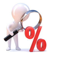 stock-photo-49280224-3d-little-man-looks-through-magnifying-glass-at-percent-sign