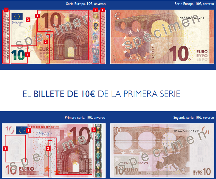 El nuevo billete de 10 euros entrará en circulación el 23 de septiembre 1