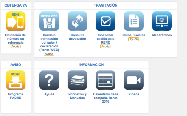 Como hacer la declaración de la renta en "Renta Web" 1