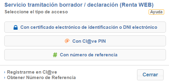 Como hacer la declaración de la renta en "Renta Web" 2