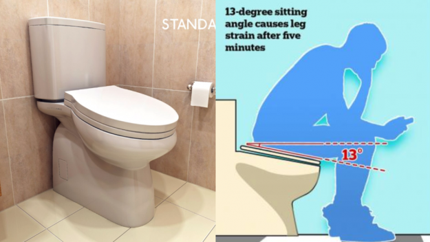 Crean un WC incómodo para que los trabajadores no pierdan el tiempo mirando el móvil 1