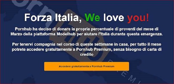 Pornhub será gratis en Italia para sobrellevar mejor la cuarentena 6