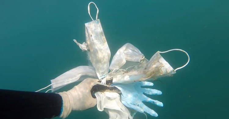 Las mascarillas y los guantes llegan hasta el fondo del mar Mediterráneo 4
