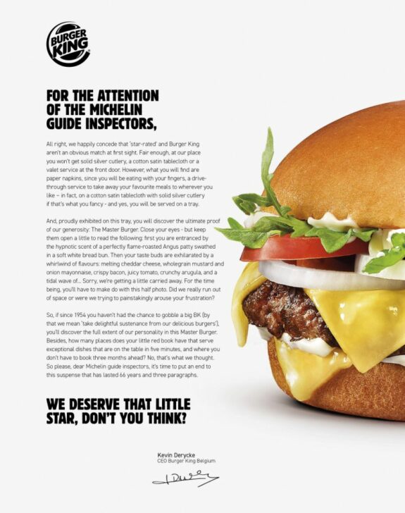 Burger King quiere una Estrella Michelin 4