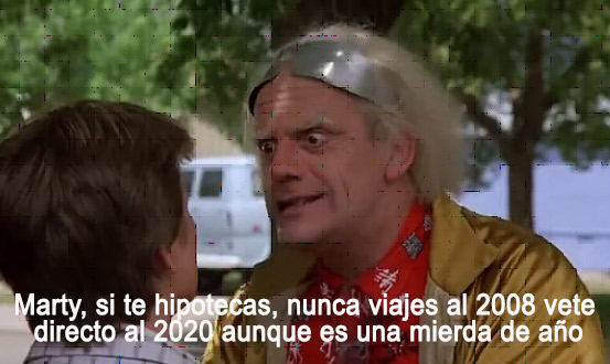 El Euribor sigue desplomándose y la hipoteca de Marty McFly 1