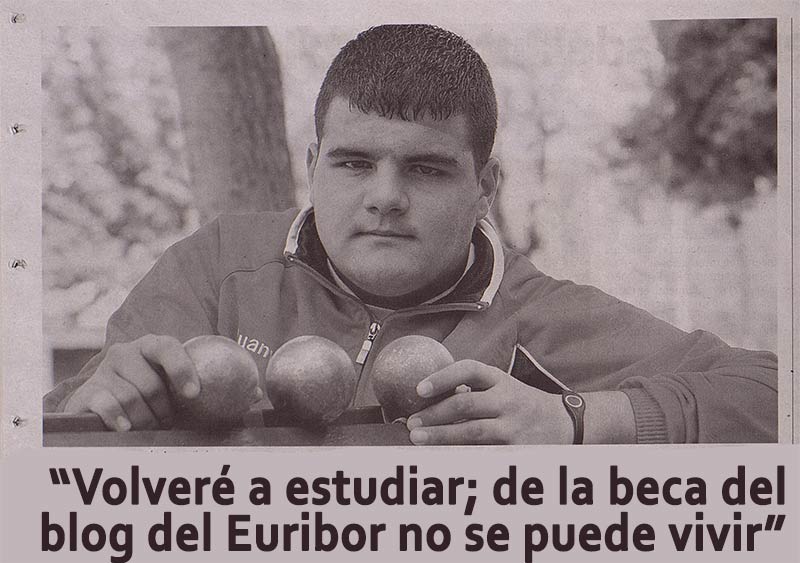 El Euribor sube hoy y dejo la beca, volveré a estudiar. 1