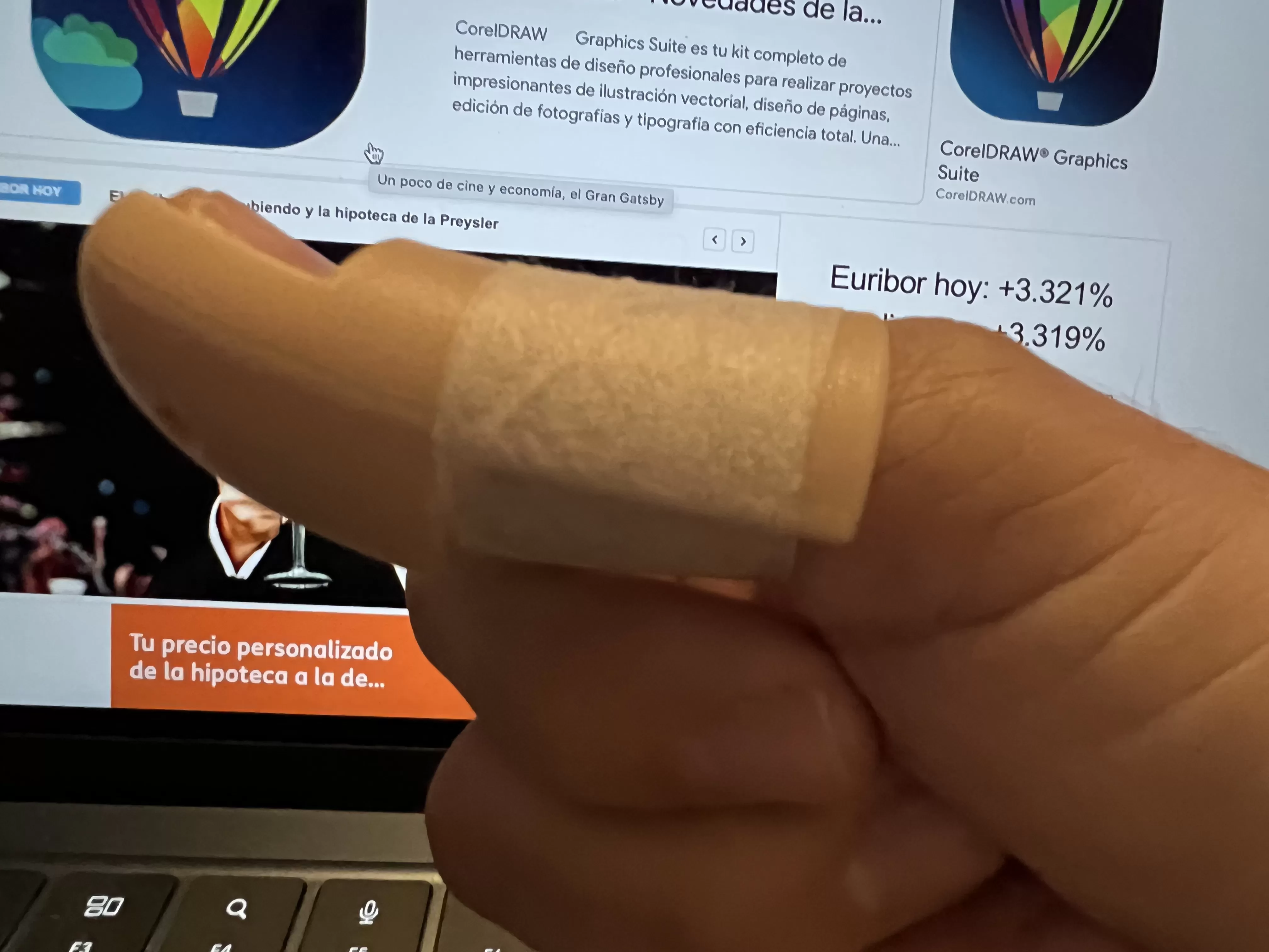 El Euribor nos da un merecido descanso y me he roto el dedo 1