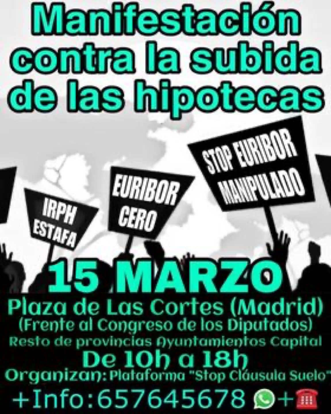 Convocan manifestaciones en toda España contra la subida de las hipotecas 1
