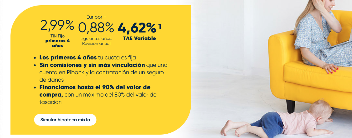 Existe una hipoteca mixta con un fijo del 2,99% 1