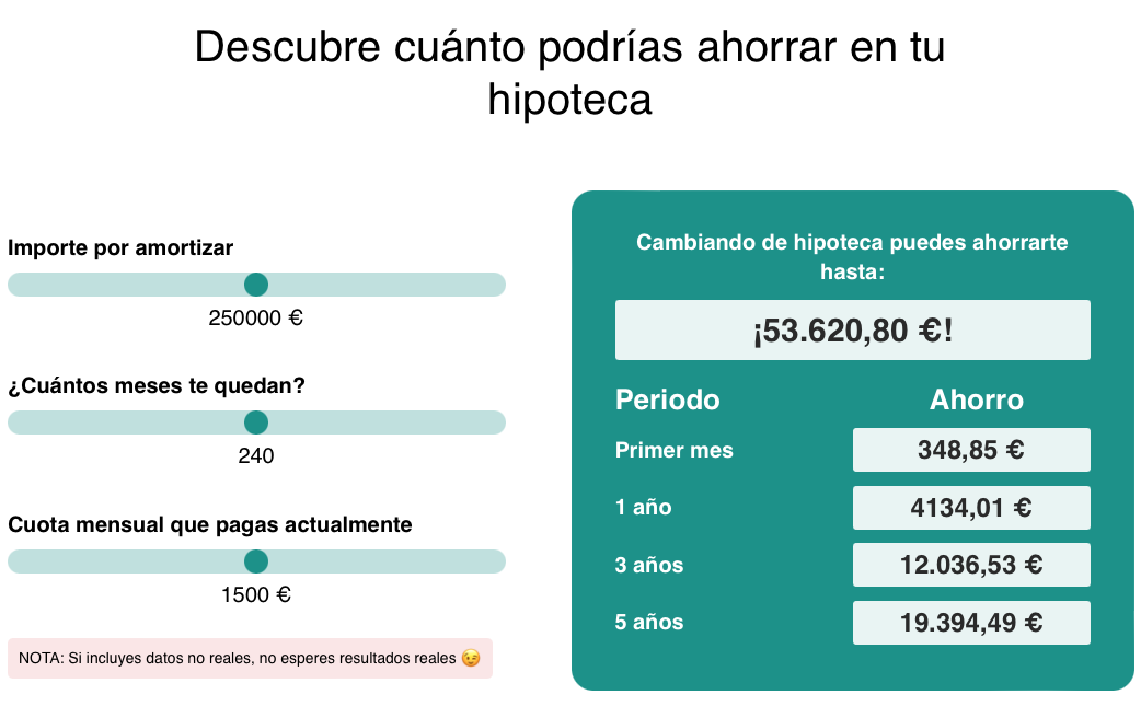 Calcula aquí el ahorro al subrogar una hipoteca 1