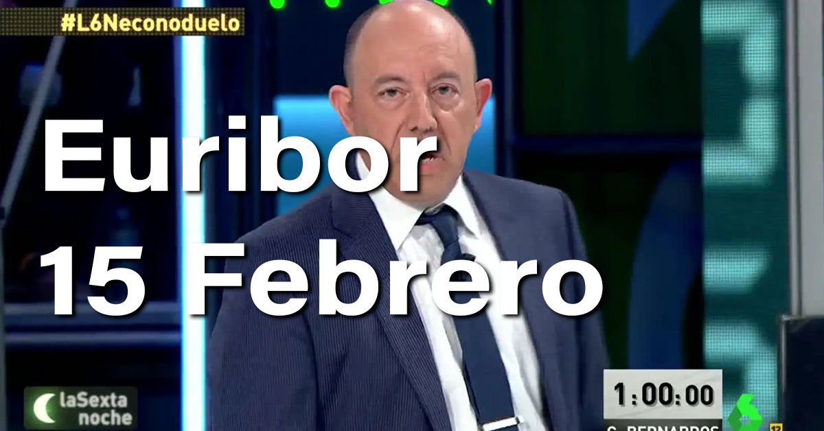El Euribor nos da una alegría con una bajadita rica rica y con fundamento 1