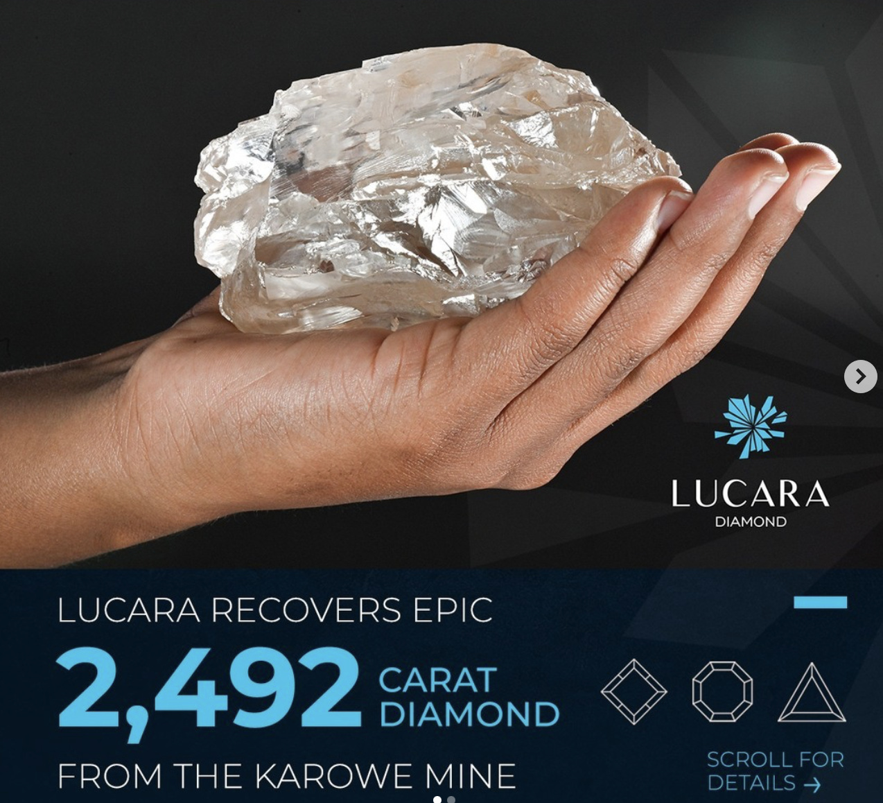 Encuentran el segundo diamante más grande de mundo y sus acciones se disparan en bolsa 1