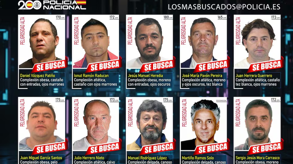 Los 10 delincuentes más buscados por la Policía española 1