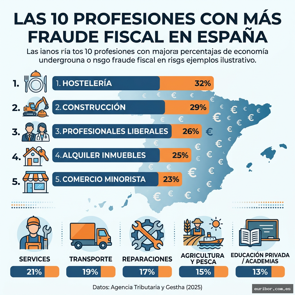 Las 10 profesiones con más fraude fiscal en españa según hacienda 1