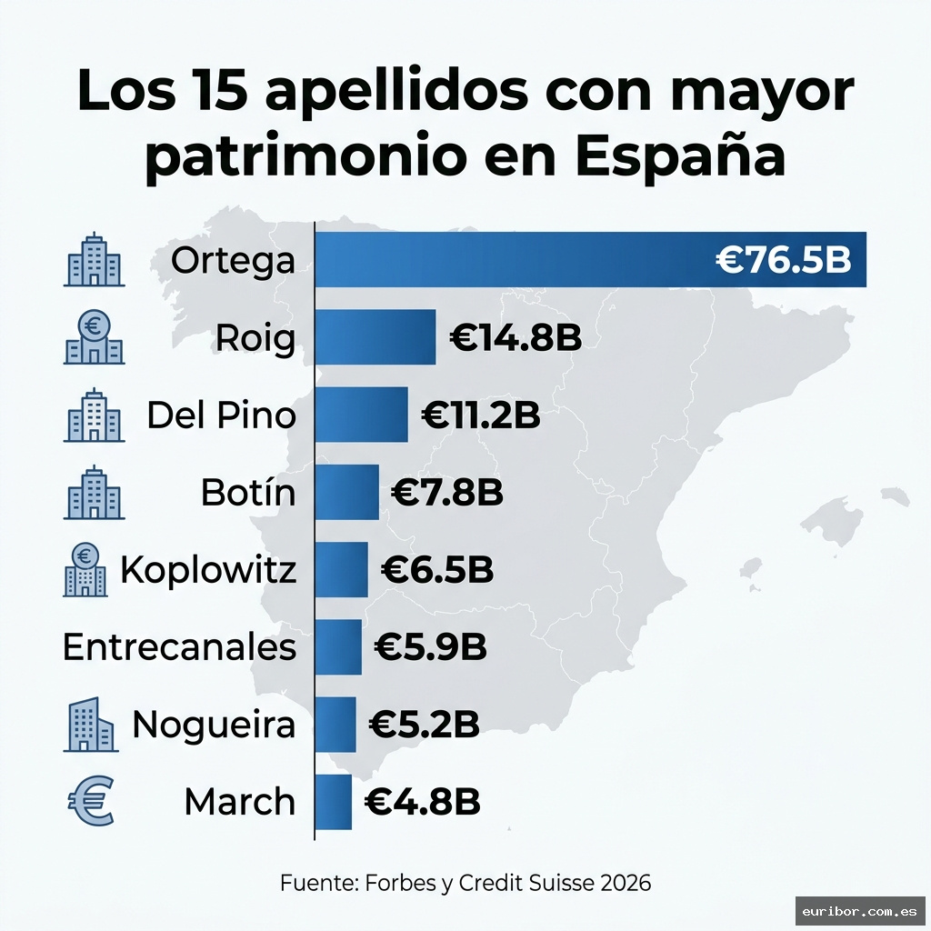 Los 15 apellidos que más patrimonio concentran en españa según forbes y credit suisse 1