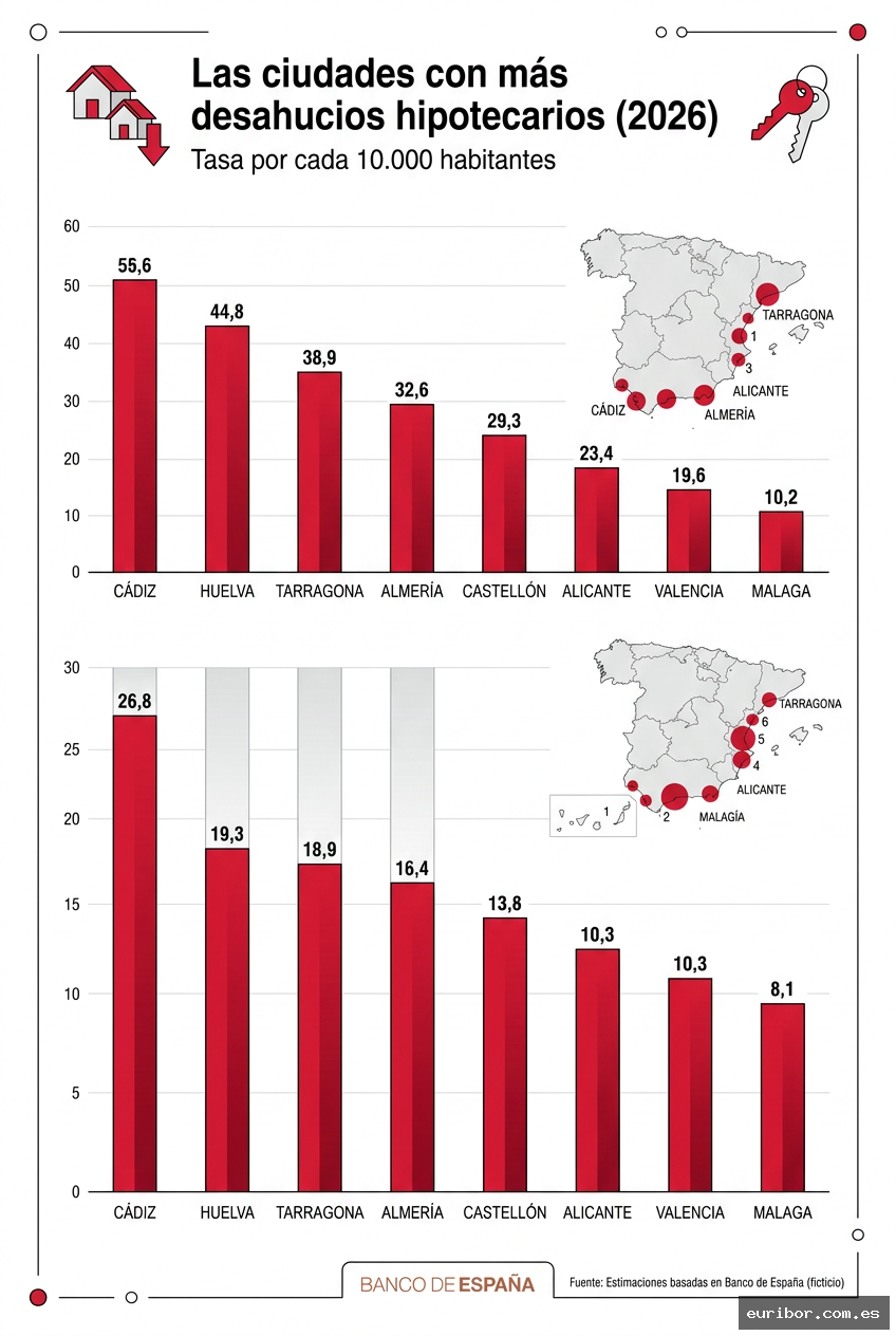 Las 15 ciudades con más desahucios de españa: Radiografía de la crisis hipotecaria en 2026 1