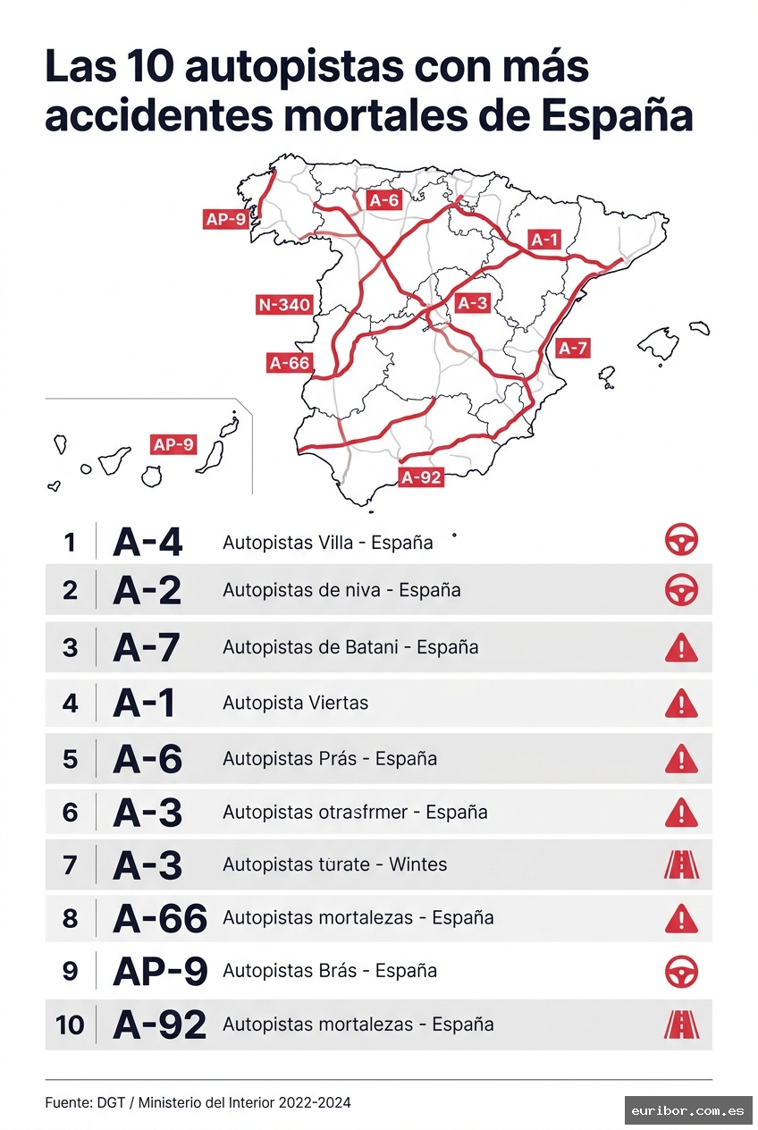 Las 10 autopistas con más accidentes mortales de españa: Los tramos que más vidas se cobran 1