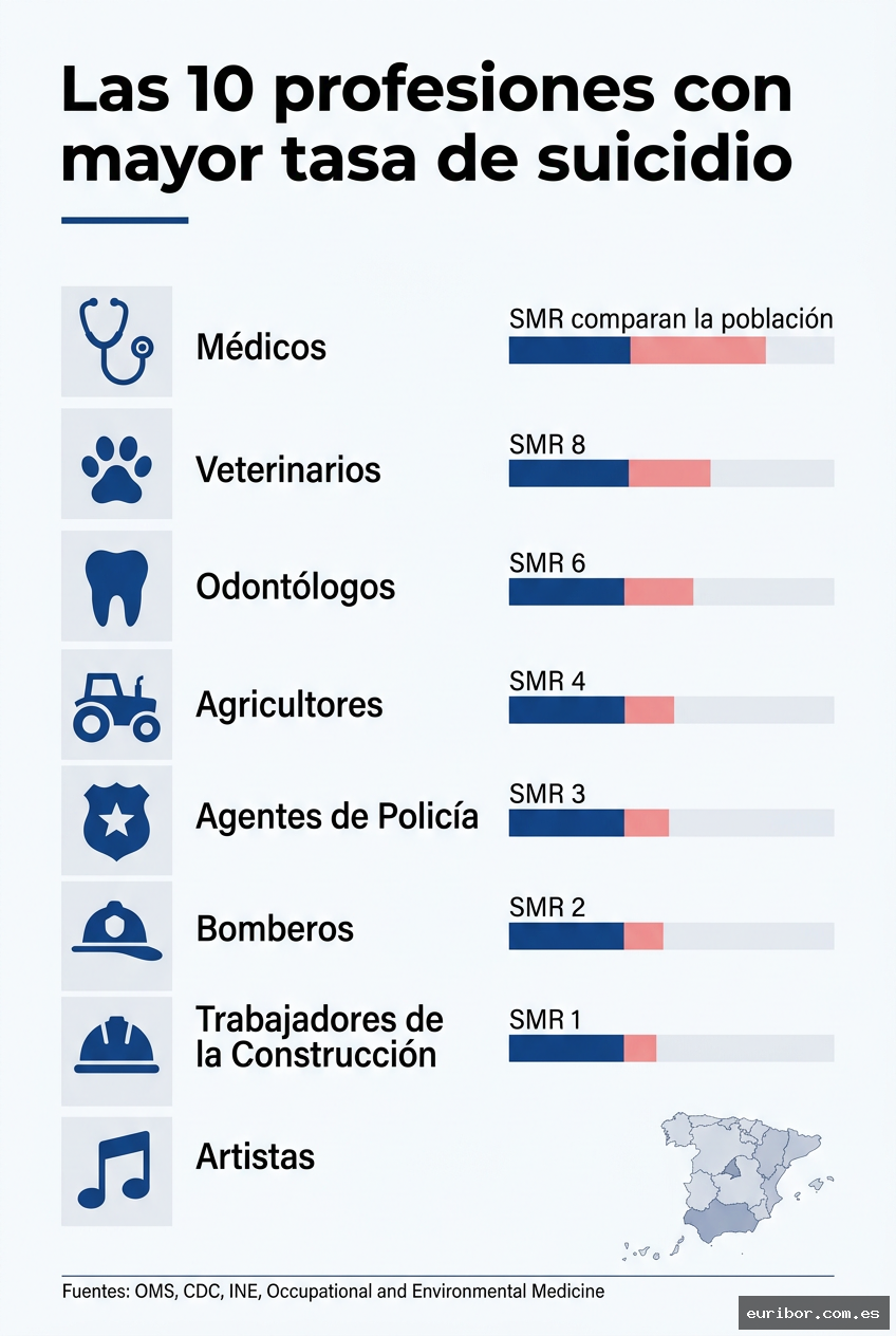 Las 10 profesiones con mayor tasa de suicidio en españa y el mundo: Datos, causas y contexto 1