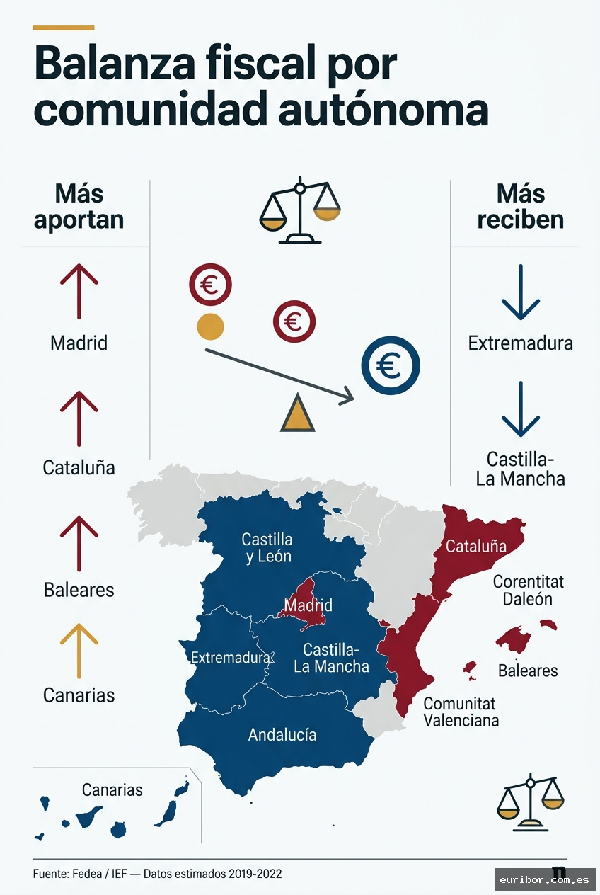 Las 17 comunidades autónomas según lo que aportan y reciben del estado: Quién gana y quién pierde en el reparto 1