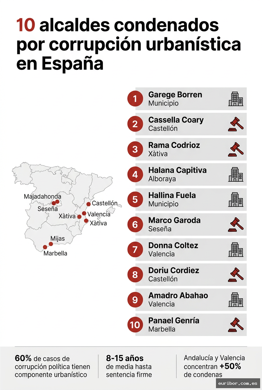 Los 10 alcaldes españoles con más condenas por corrupción urbanística 1
