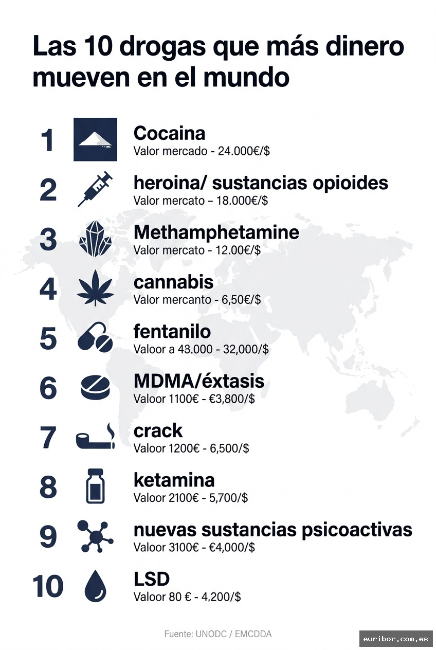 Las 10 drogas que más dinero mueven en el mundo: El negocio ilícito más rentable del planeta 1