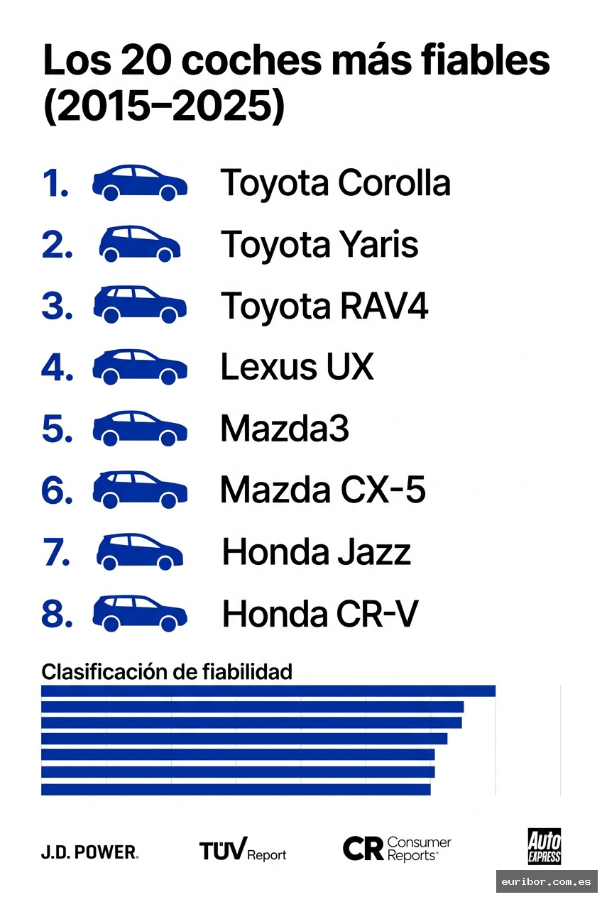 Los 20 coches más fiables de los últimos 10 años según los estudios de fiabilidad más rigurosos 1