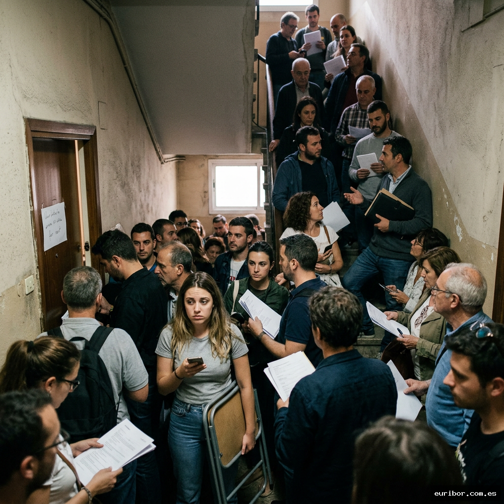 La crisis del alquiler en españa: Más de 50 candidatos por piso y una oferta que se desploma 1
