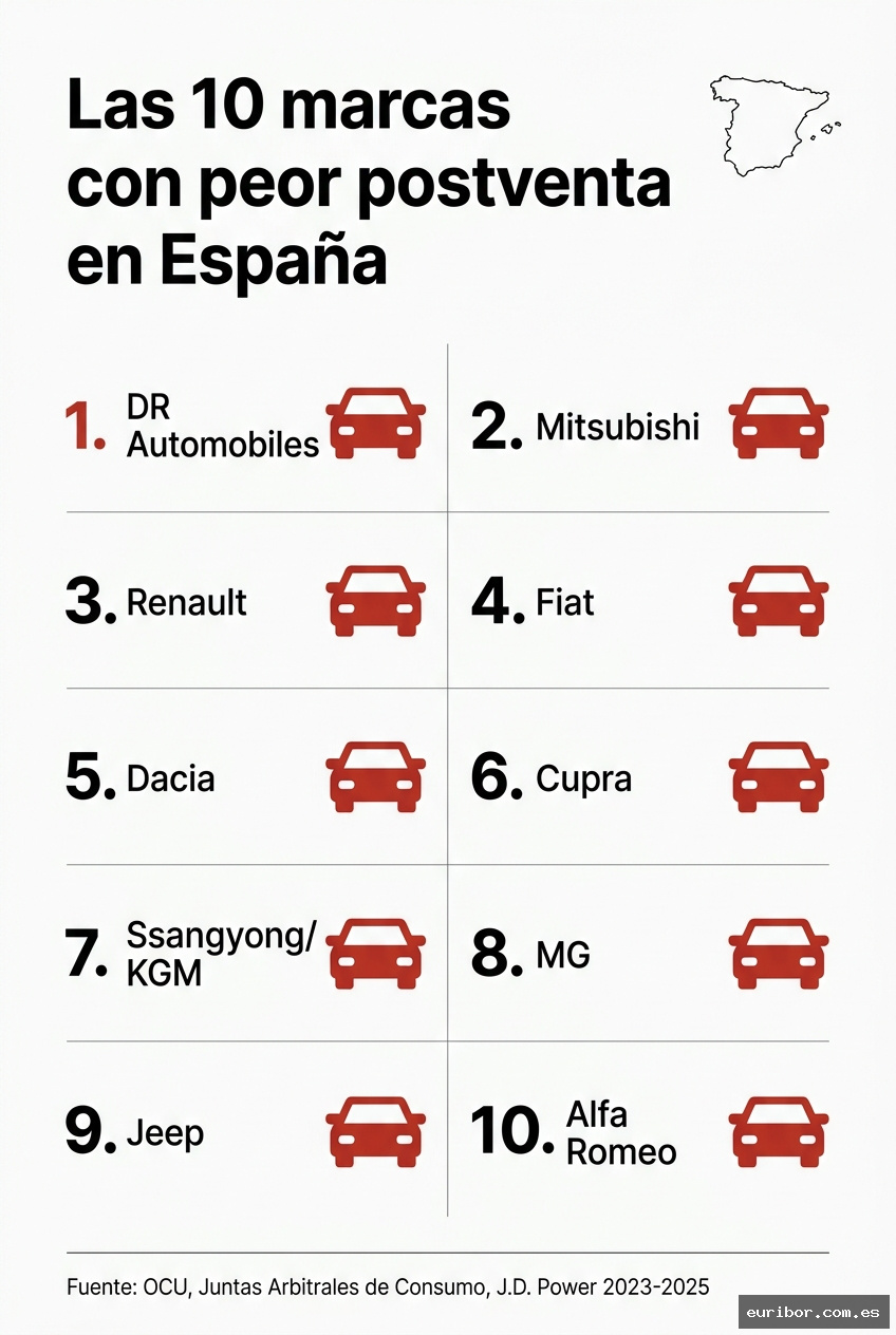 Las 10 marcas de coche con peor servicio postventa según los propietarios españoles 1