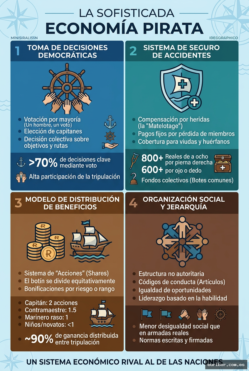 La increíble economía de los piratas: Democracia, seguros y gestión financiera en alta mar 1
