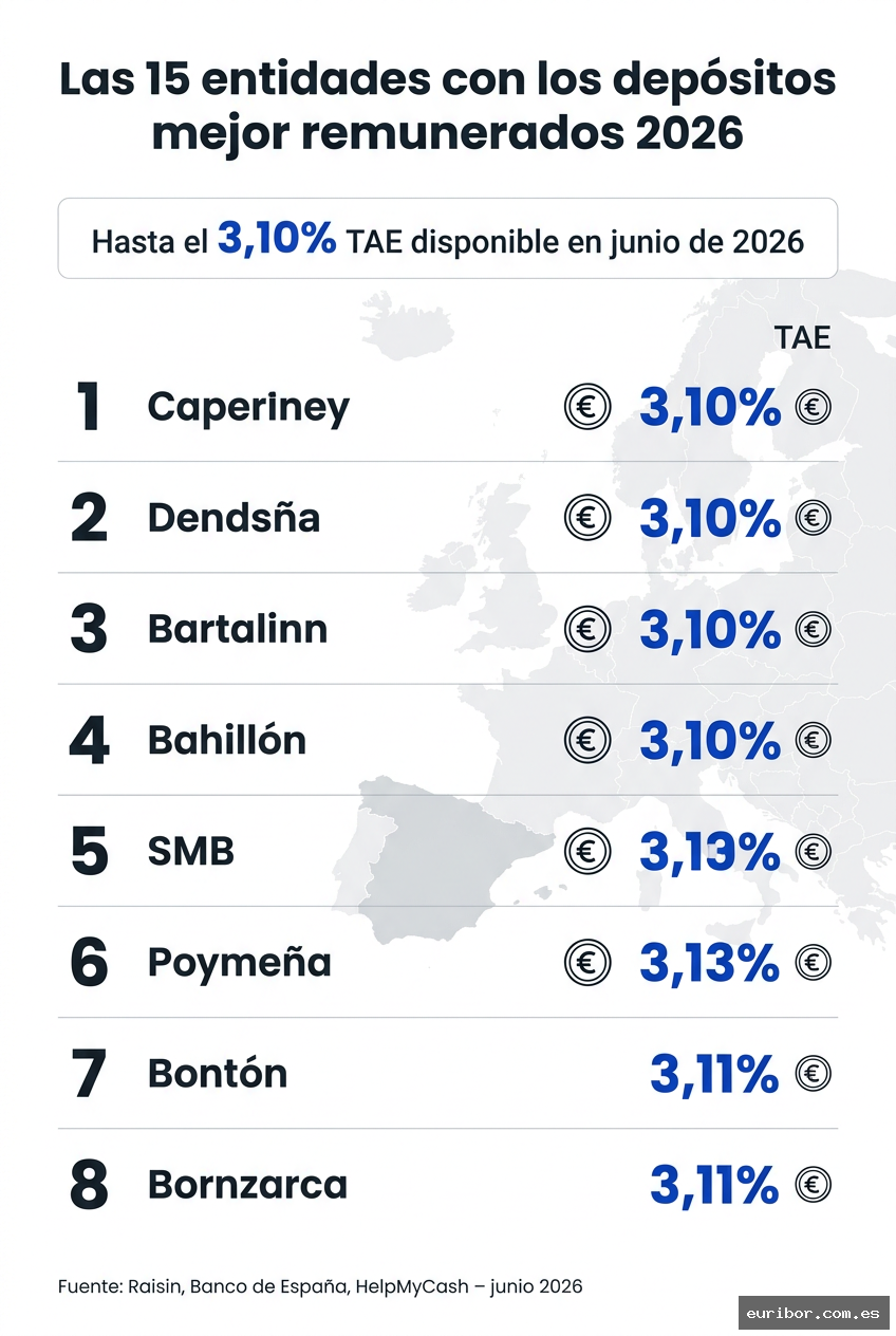Las 15 entidades financieras con los depósitos mejor remunerados en 2026 1