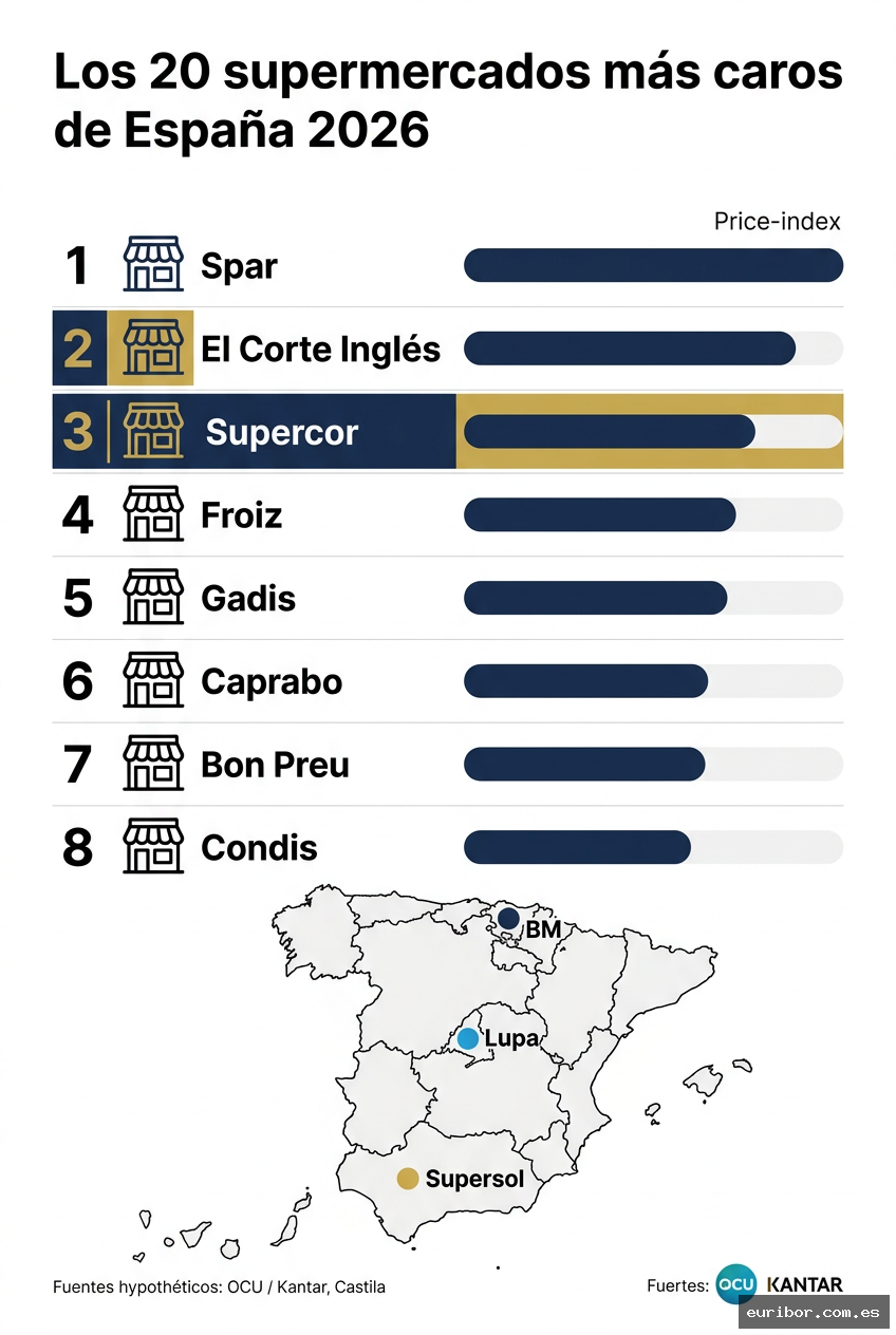 Los 20 supermercados más caros de españa en 2026 1