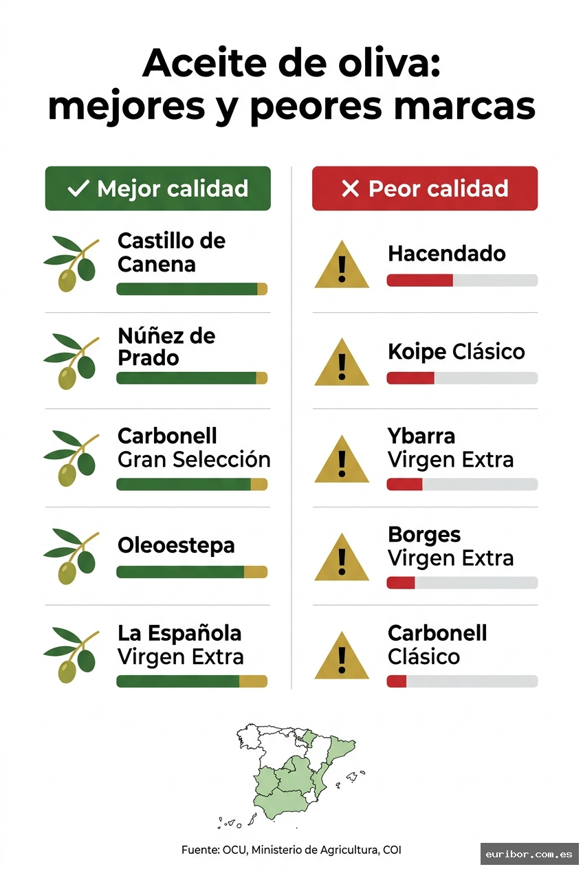 Las 10 marcas de aceite de oliva con mejor y peor calidad según los análisis de consumo 1