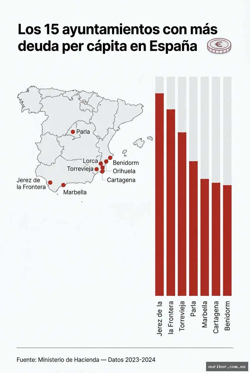 Los 15 ayuntamientos con más deuda per cápita de españa en 2025 1