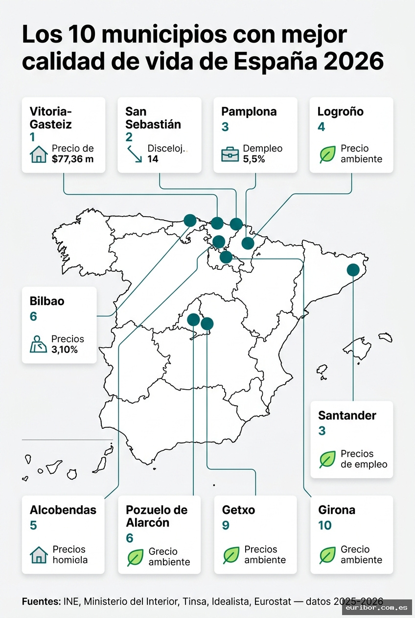Los 10 municipios con mejor calidad de vida de españa en 2026 1
