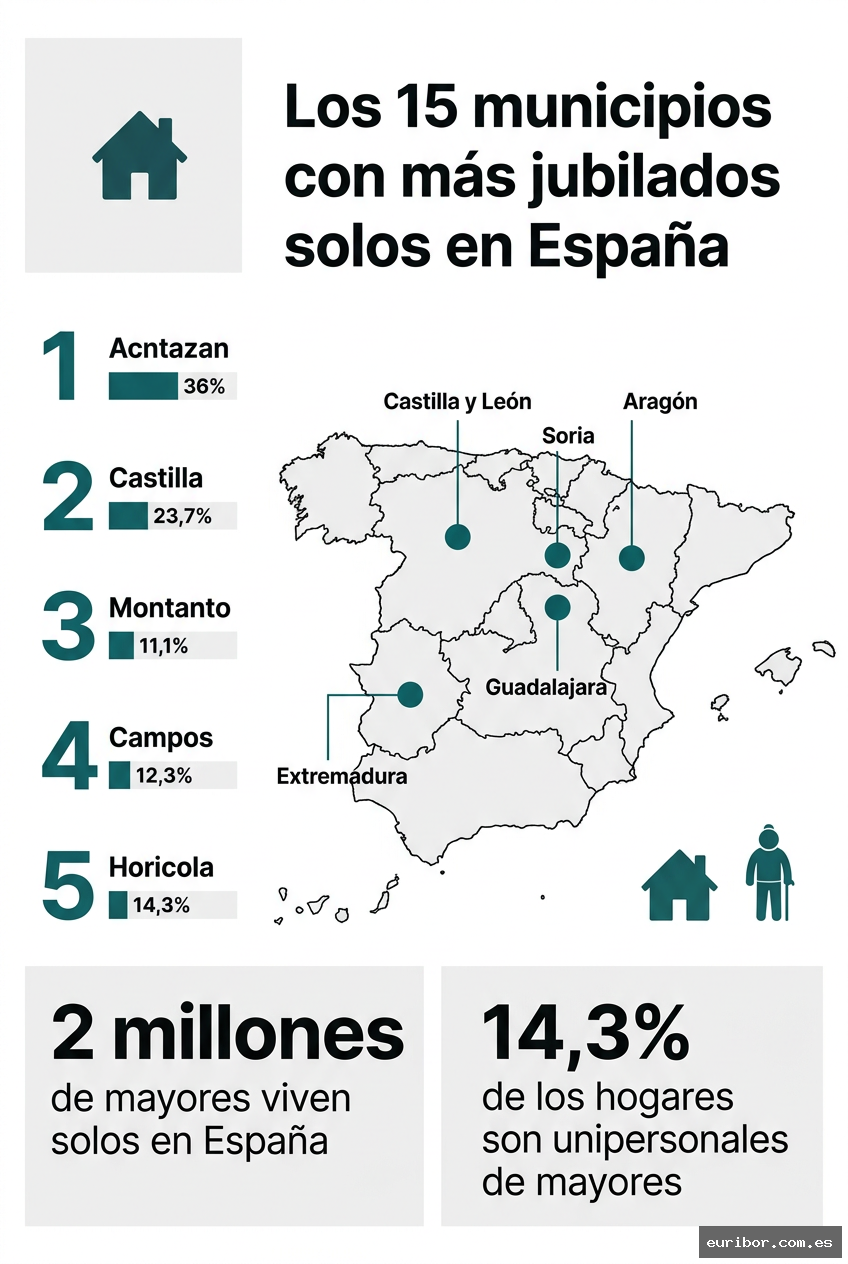 Los 15 municipios españoles donde más jubilados viven solos 1