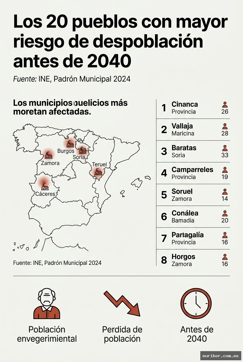 Los 20 pueblos con mayor riesgo de despoblación antes de 2040 1