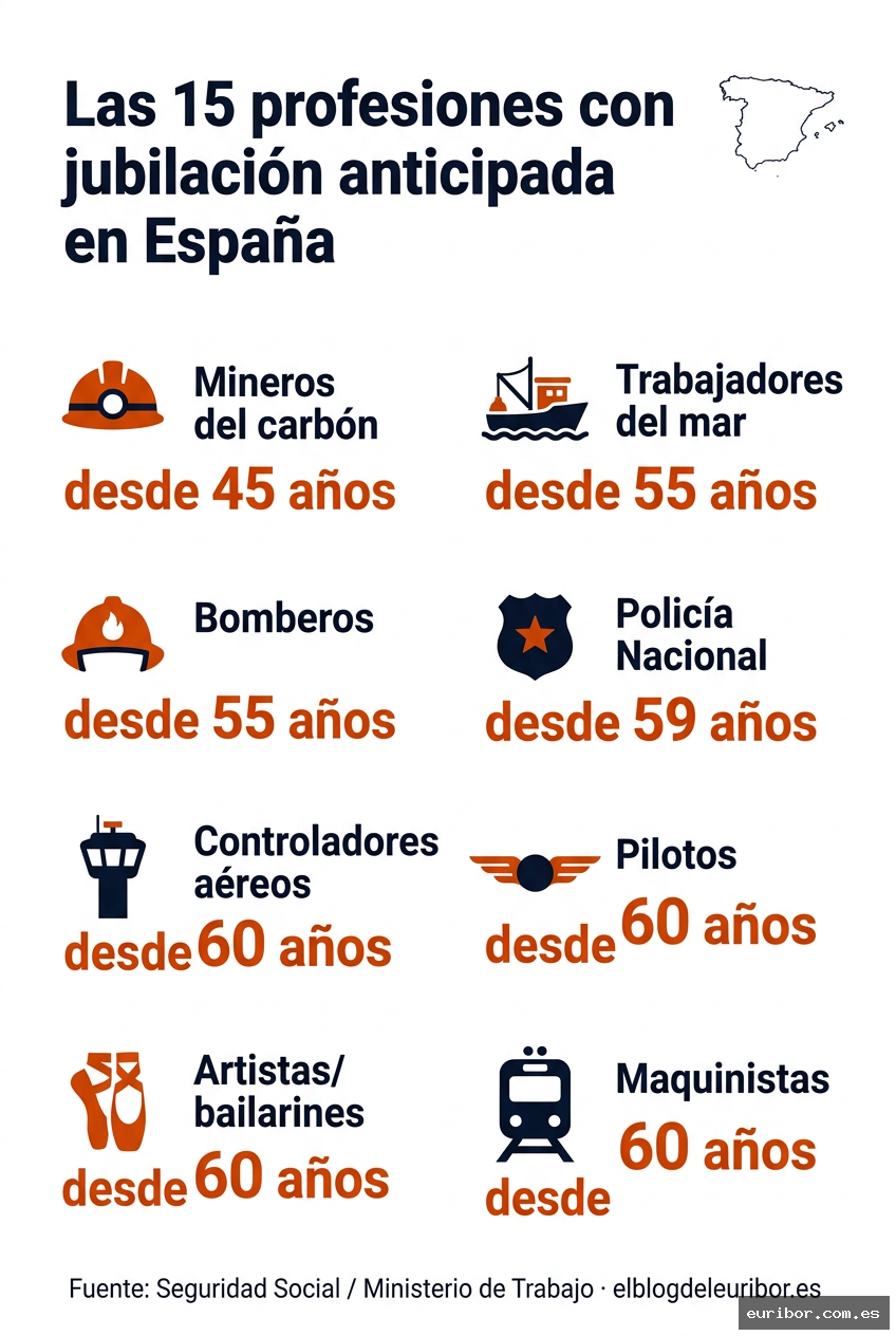 Las 15 profesiones con jubilación más anticipada en españa 1