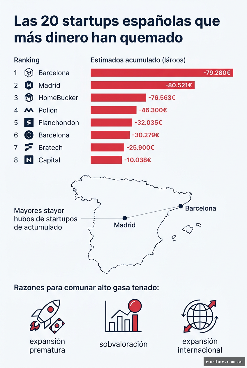 Las 20 startups españolas que más dinero han quemado sin llegar a ser rentables 1