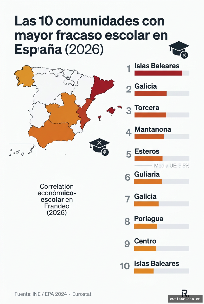 Las 10 comunidades autónomas con mayor fracaso escolar en españa (2026) 1