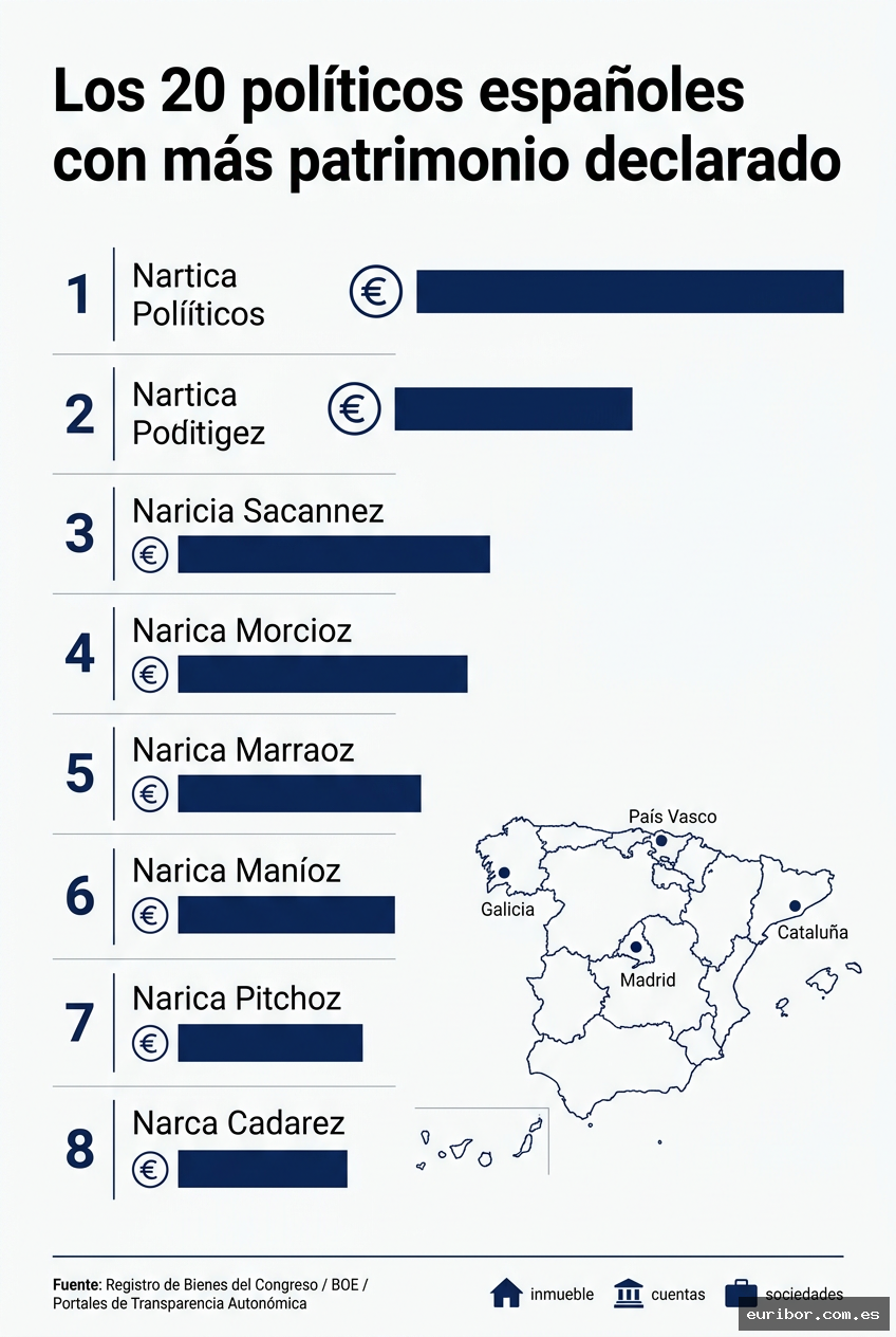 Los 20 políticos españoles con mayor patrimonio declarado (actualización 2026) 1