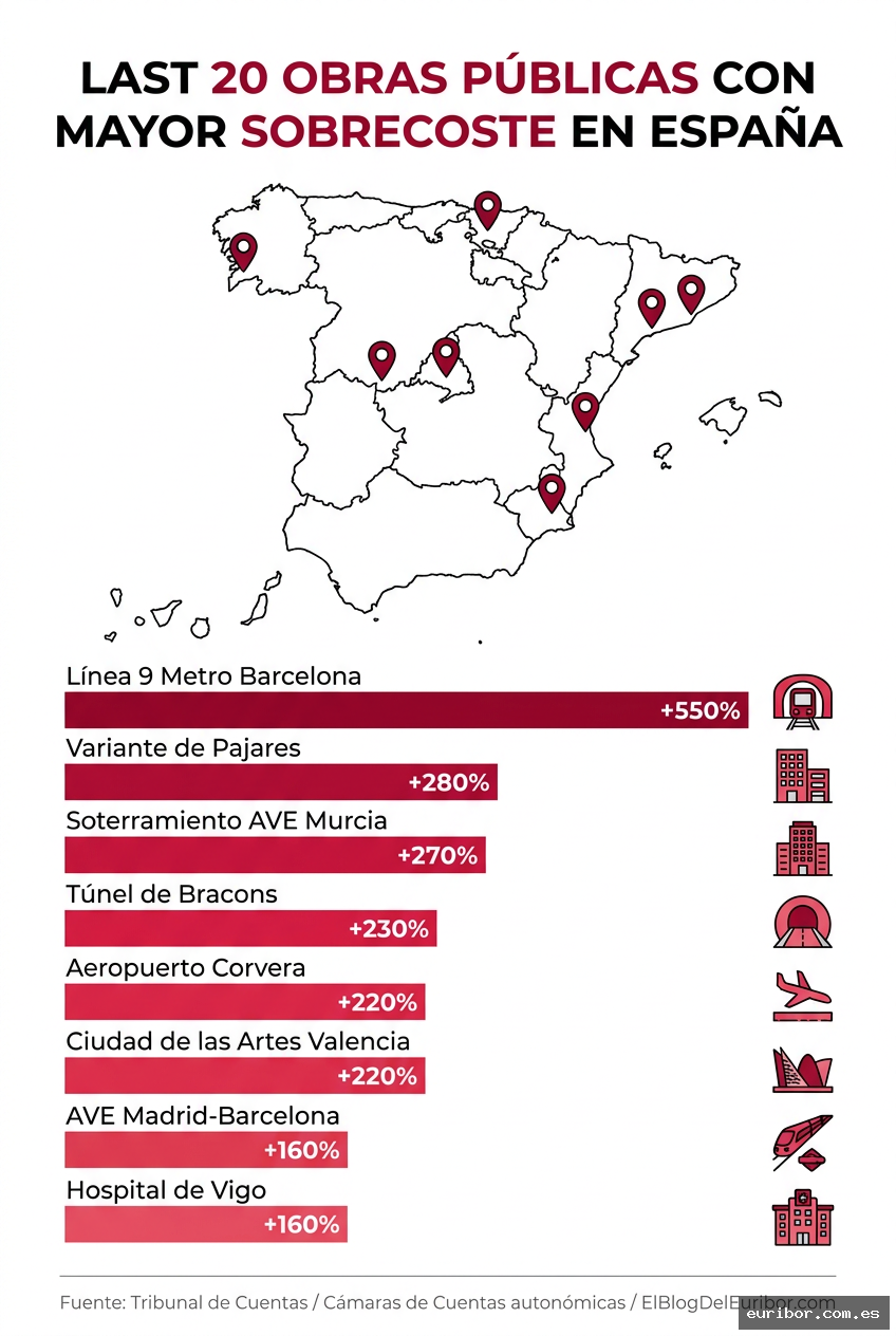 Las 20 obras públicas con mayor sobrecoste en españa: El ranking de los proyectos que más se dispararon 1