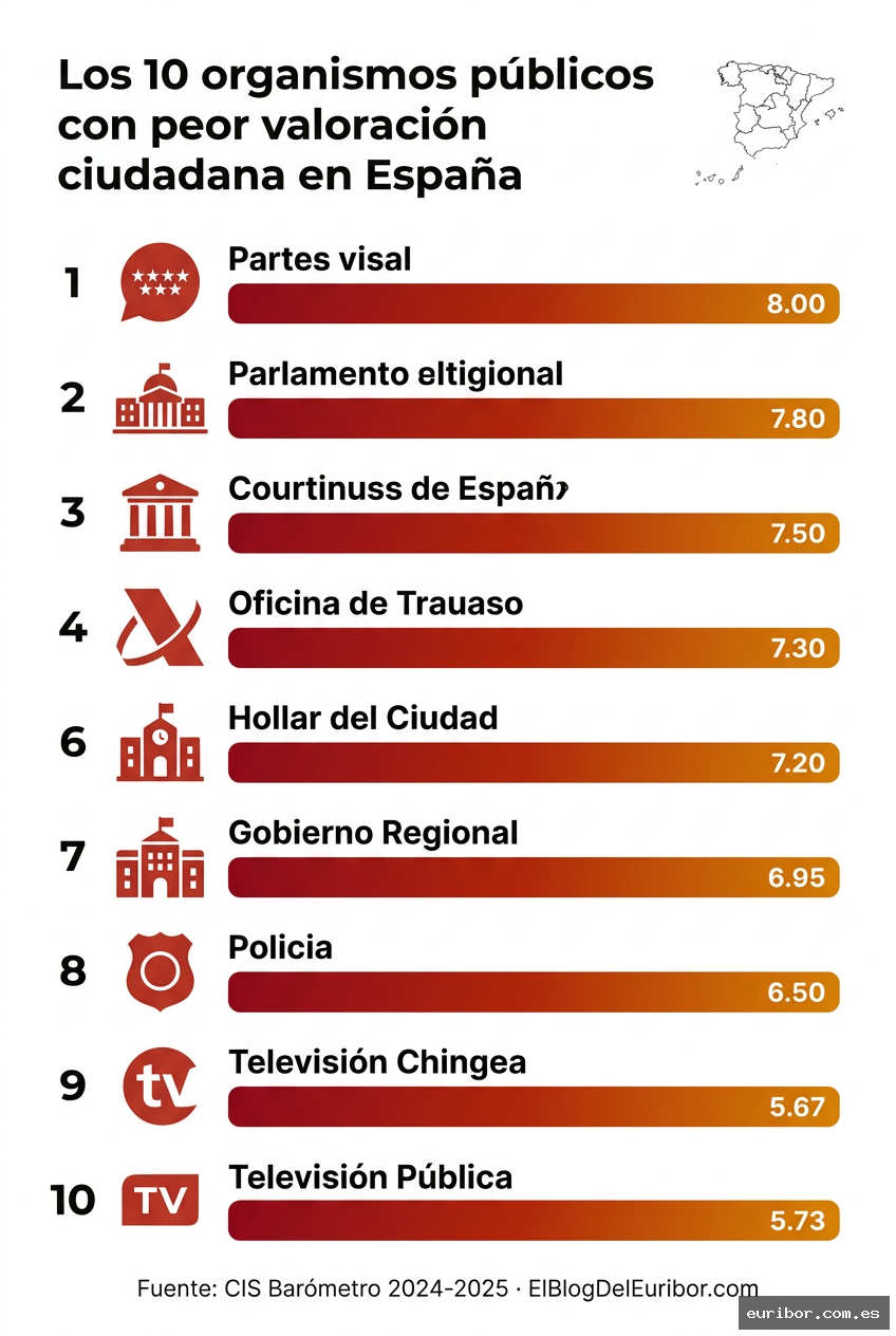 Los 10 organismos públicos con peor valoración ciudadana en españa 1