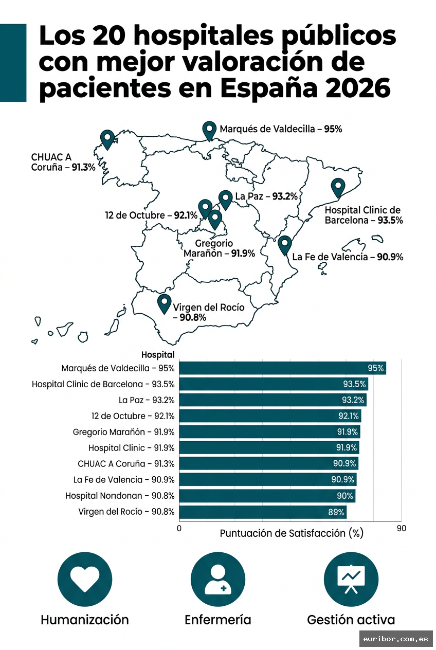 Los 20 hospitales públicos con mejor valoración de pacientes en españa (2026) 1