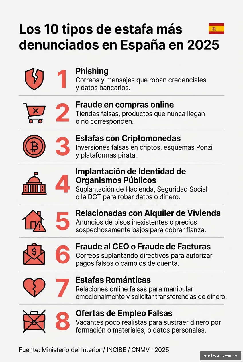Los 10 tipos de estafa más denunciados en españa en 2025 1